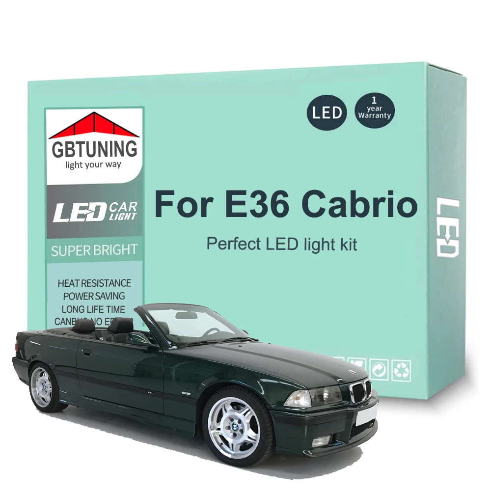 Bombillas LED interior BMW Serie 3 E36 Cabrio 1993-1999 Canbus