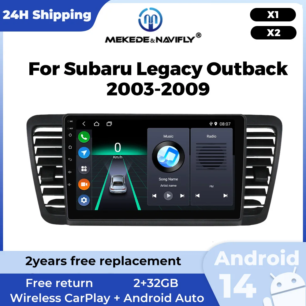 MEKEDE Radio CarPlay inalámbrico Subaru Outback/Legacy 2003-2009 - imagen 2