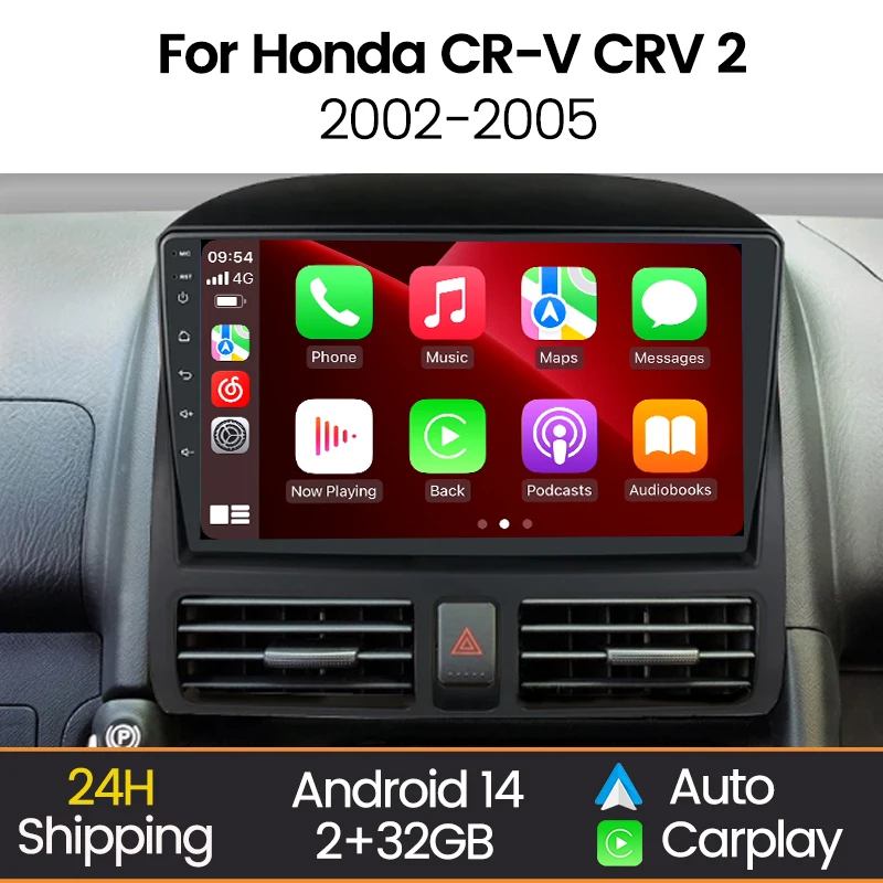 Autoradio Android MEKEDE Honda CR-V 2001-2006 con CarPlay y Bluetooth
