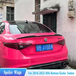 Para 2015-2023 Alfa Romeo Giulia tapa del maletero alerón labio alas Material ABS negro piezas de coche Tuning BodyKit accesorios estilo