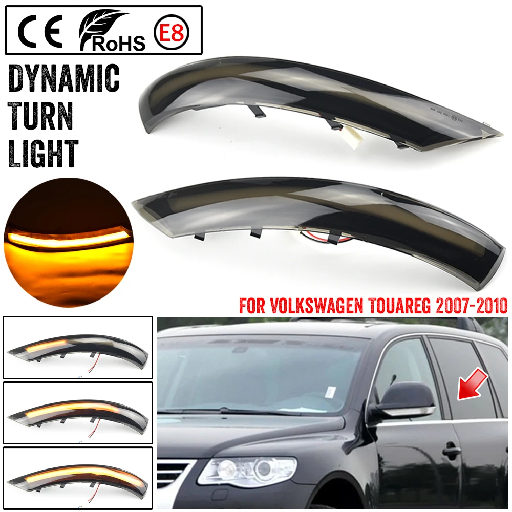 Lámpara de espejo LED dinámico intermitente - VW Touareg 7L 2007-2011