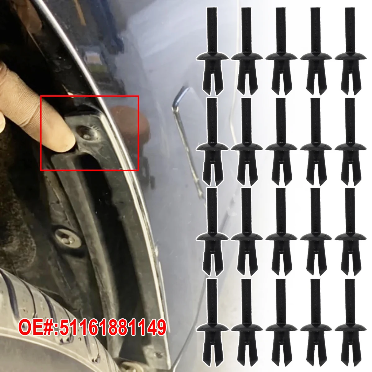 Clips paso de rueda BMW Serie 1-8, X1, X5, X6, Z1 y Z4