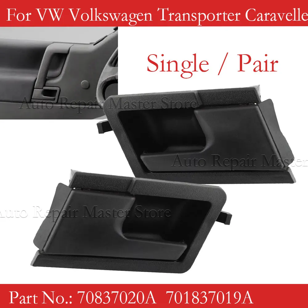 Manija Puerta Interior VW Transporter Caravelle T4 Negro OEM 70837020A - imagen 2