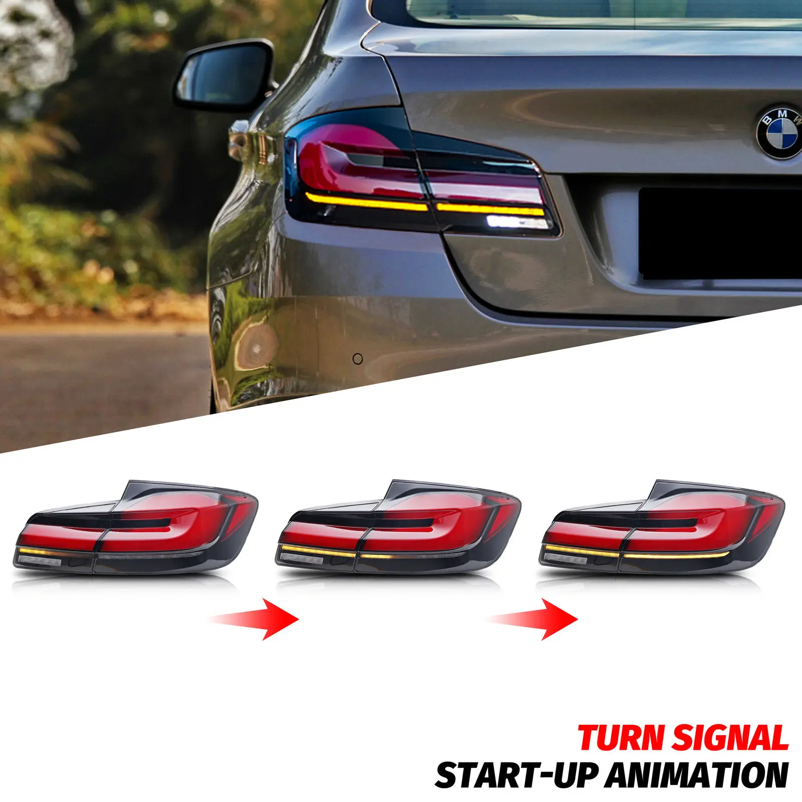 Luces traseras LED BMW Serie 5 F10 M5 giro secuencial dinámico - imagen 3