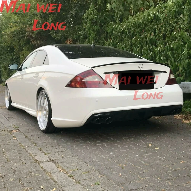 Para W219 alerón de techo alerón de fibra de carbono para CLS clase W219 BENZ CLS 300 350 (2004-2011) piezas exteriores accesorios modificados para coche - imagen 2