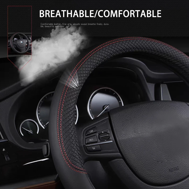 Funda para volante universal 38 cm – cuero sintético transpirable - imagen 4