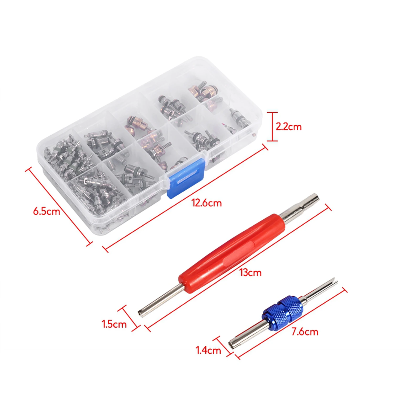Shrader kit núcleos válvulas aire acondicionado R134a/R12 para coche - imagen 5