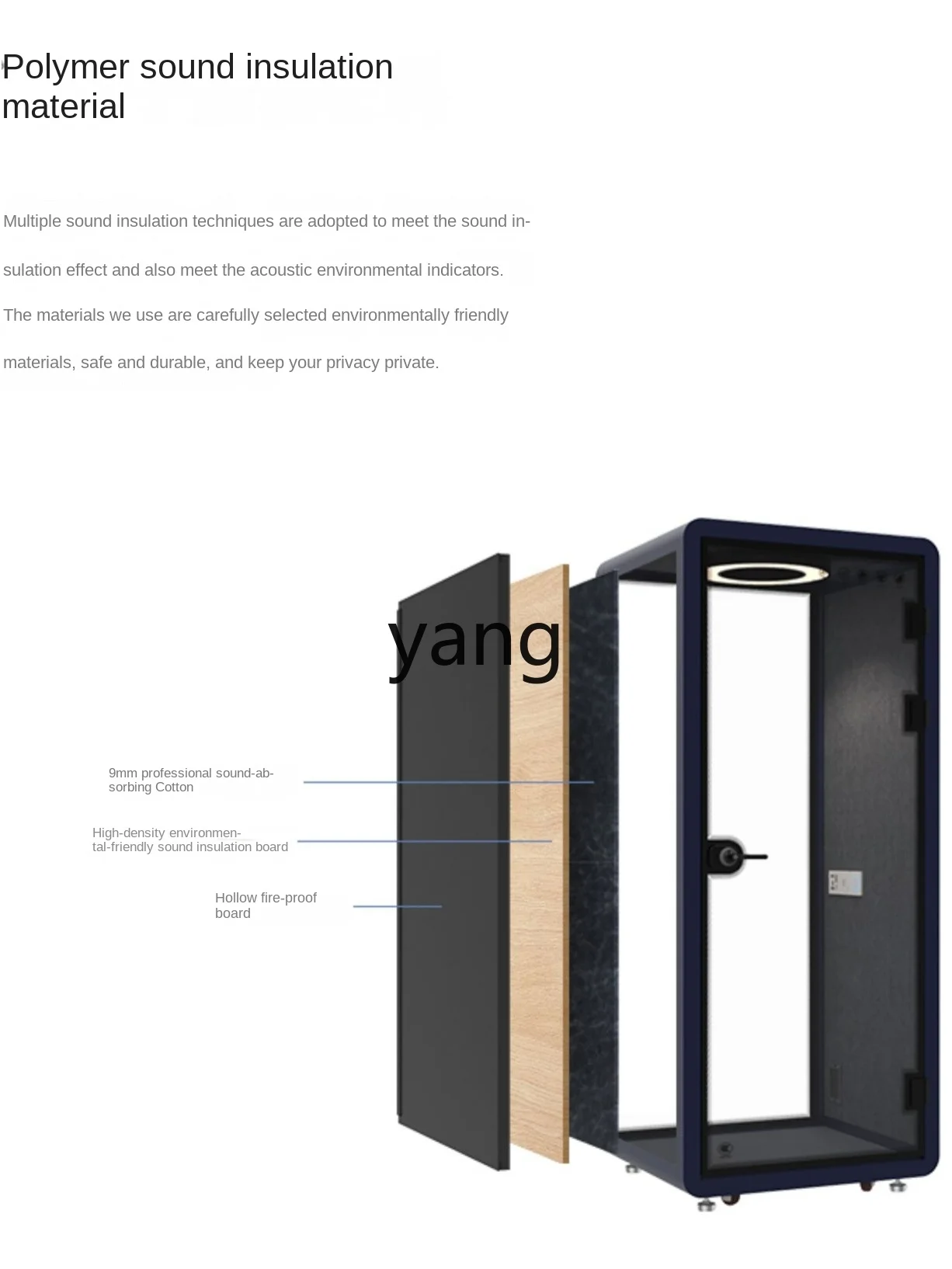 Cabina insonorizada móvil Jq extraíble ultragrande para formación - imagen 4