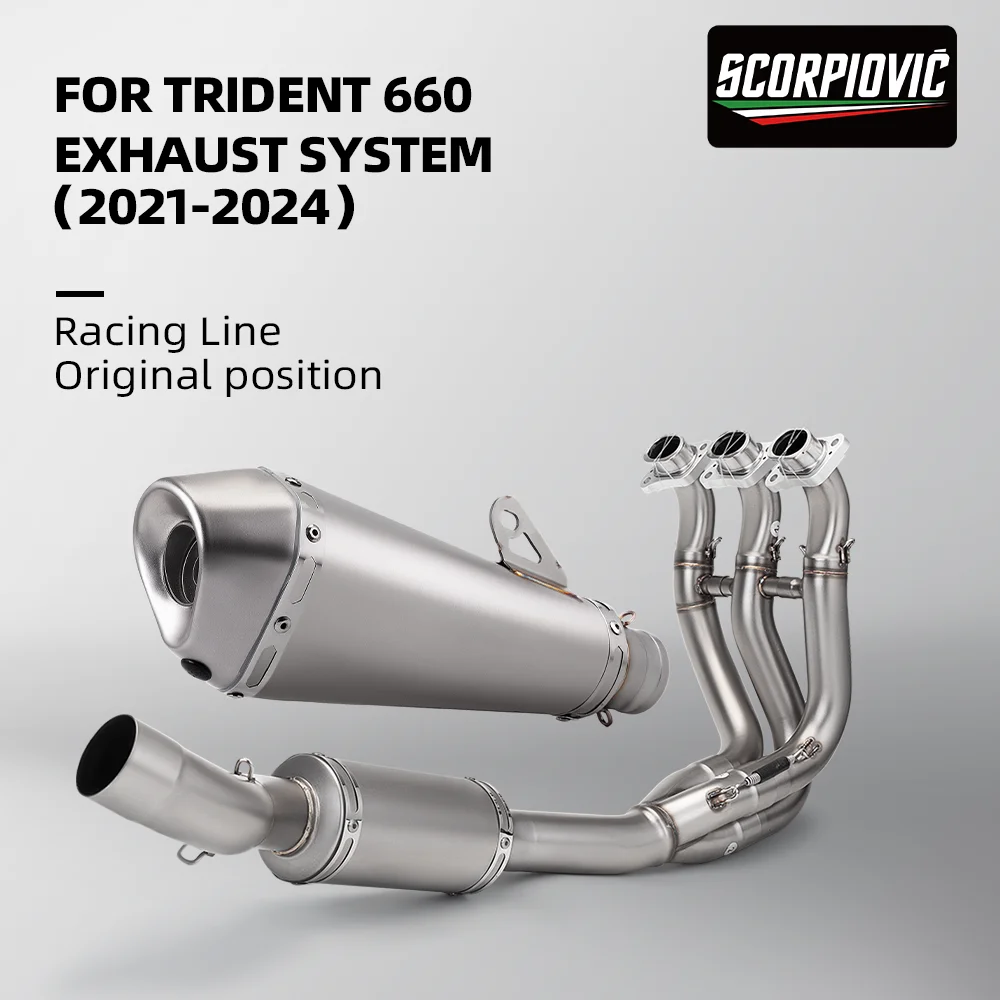 Kit escape completo Triumph Trident 660 2021-2024 - Tubos y silenciador