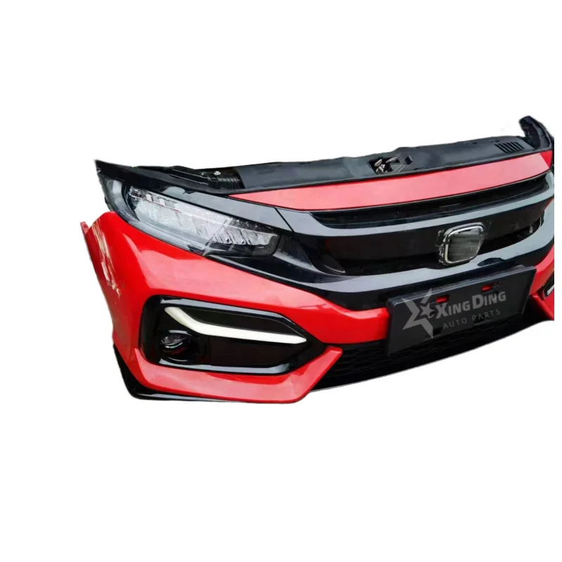 Los faros delanteros LED de alta calidad más populares para HONDA Civic, parachoques delantero completo con kit de carrocería de rejilla - imagen 4