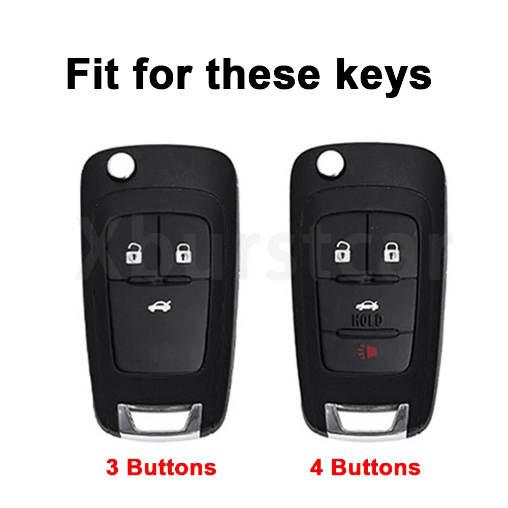 3/4 botones para Chevrolet Equinox Volt Cruze Impala Camaro Garna Yakista AVEO Impala GMC Terrain Car Flip Key Fob funda para llave - imagen 2