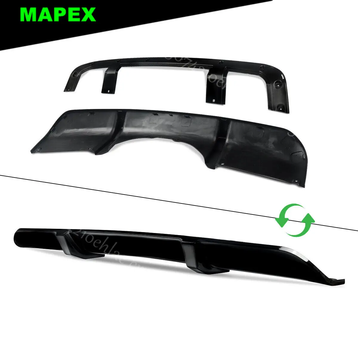 Vista trasera del BMW X5 F15 con difusor instalado