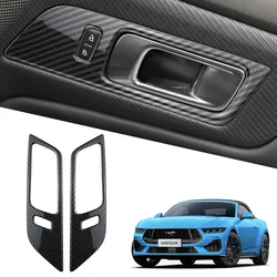 Embellecedores manijas interiores Ford Mustang 2016-2022 fibra carbono