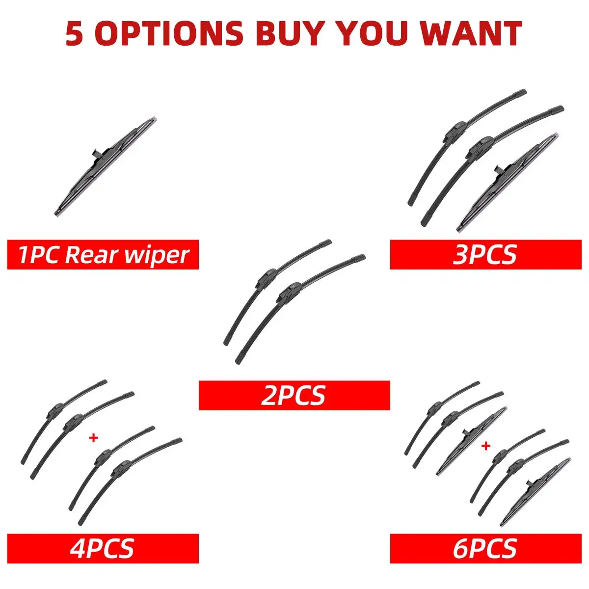 3 uds limpiaparabrisas de coche para Dodge Caliber 2008-2011 limpiaparabrisas delantero trasero cepillos cortador accesorios de automóvil 2008 2009 2010 2011 - imagen 3