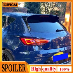 2012 a 2021 para Seat LEON MK3 MK3.5 5F FR estilo Hatchback alerón trasero techo ala labio por ABS negro brillante aspecto de carbono