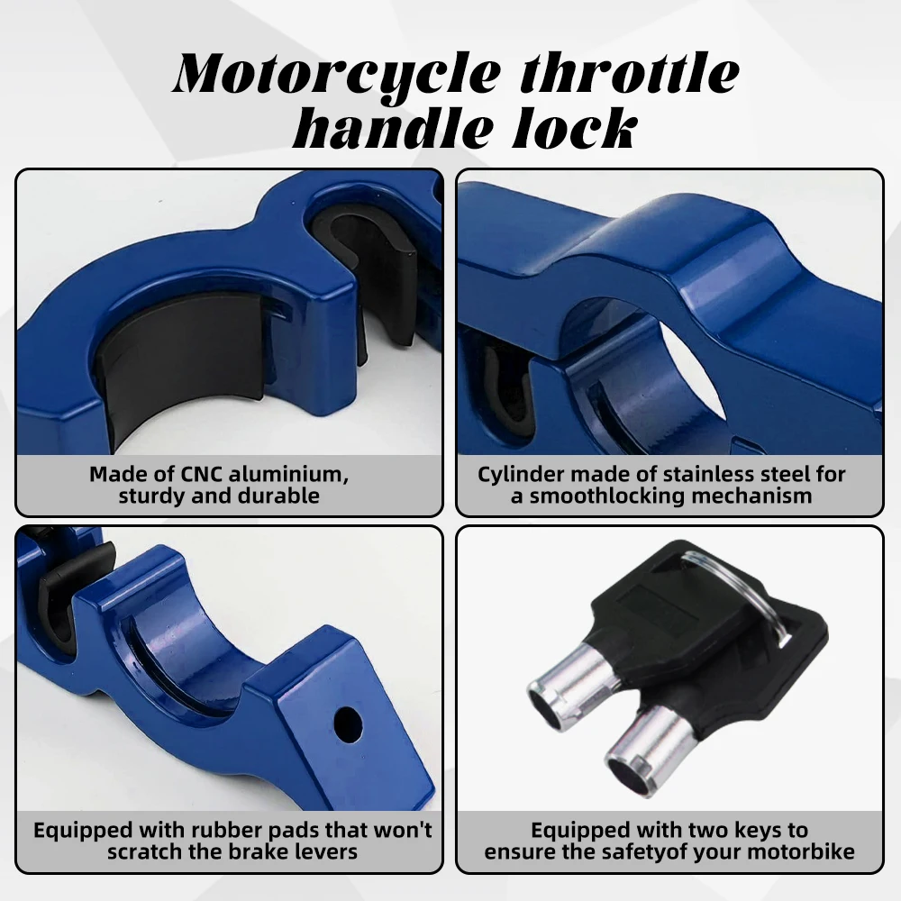 Cerradura antirrobo aluminio para manillar de freno moto bici ATV - imagen 4