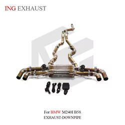Catback de titanio ING para BMW M240i B58 con silenciador electrónico
