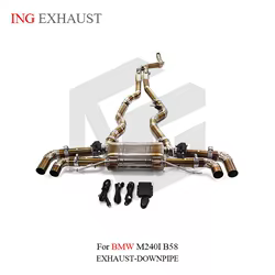 Catback de titanio ING para BMW M240i B58 con silenciador electrónico