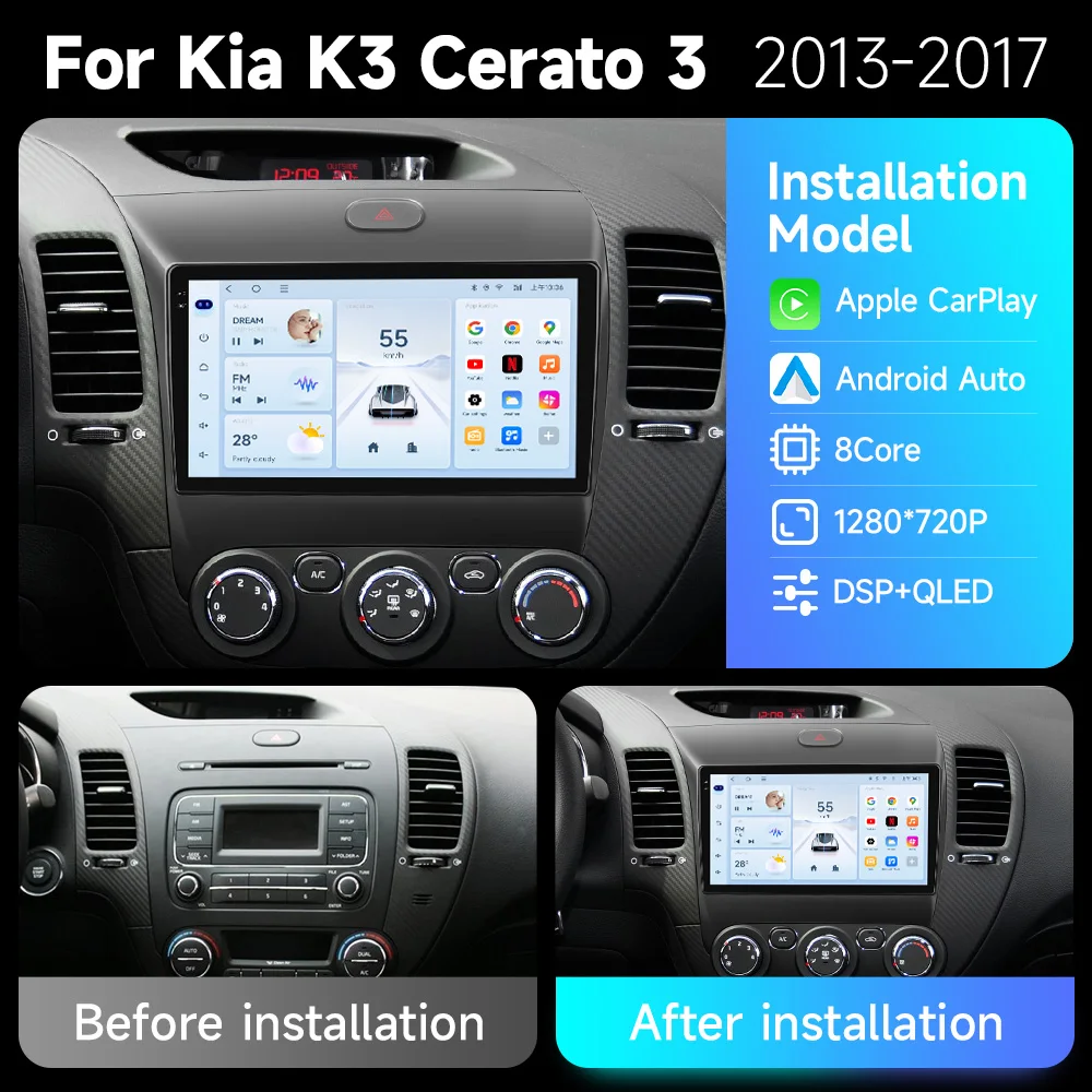 Autoradio Android Carplay KIA Cerato/Forte (2013-2017) DSP WIFI 4G - imagen 4
