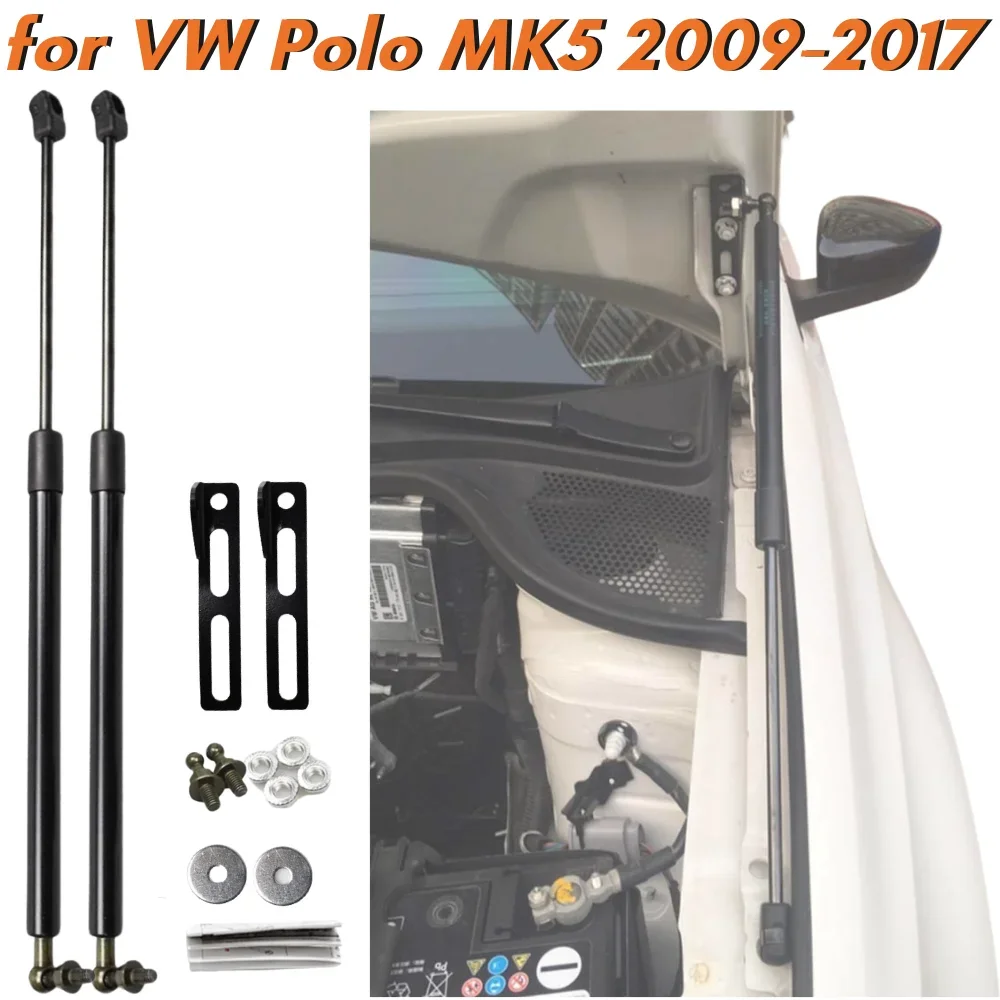 Kit puntales de capó gas para VW Polo MK5, Vento, Ameo y Skoda Rapid