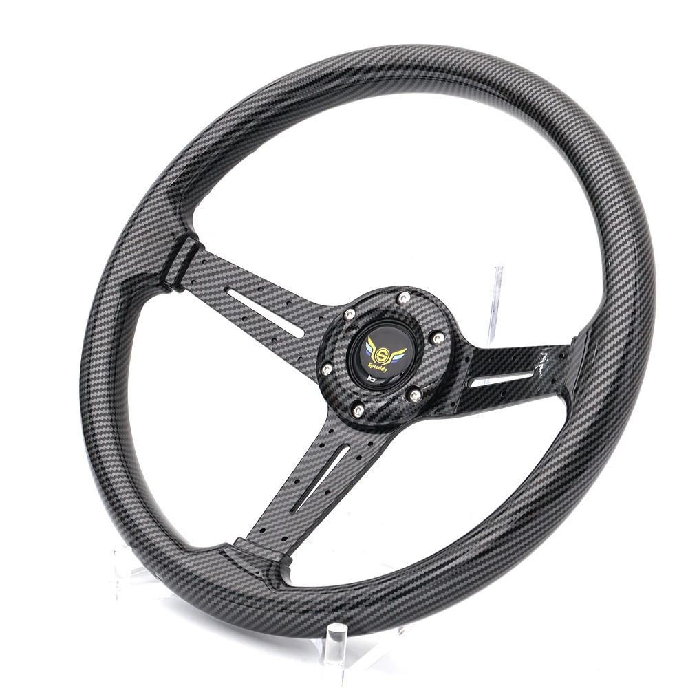 Volante racing Spceddy MCX fibra de carbono 340mm ABS - imagen 3