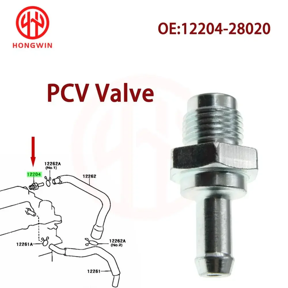Válvula PCV 12204-28020 Toyota para Camry Rav4 Highlander 2.4L - imagen 3