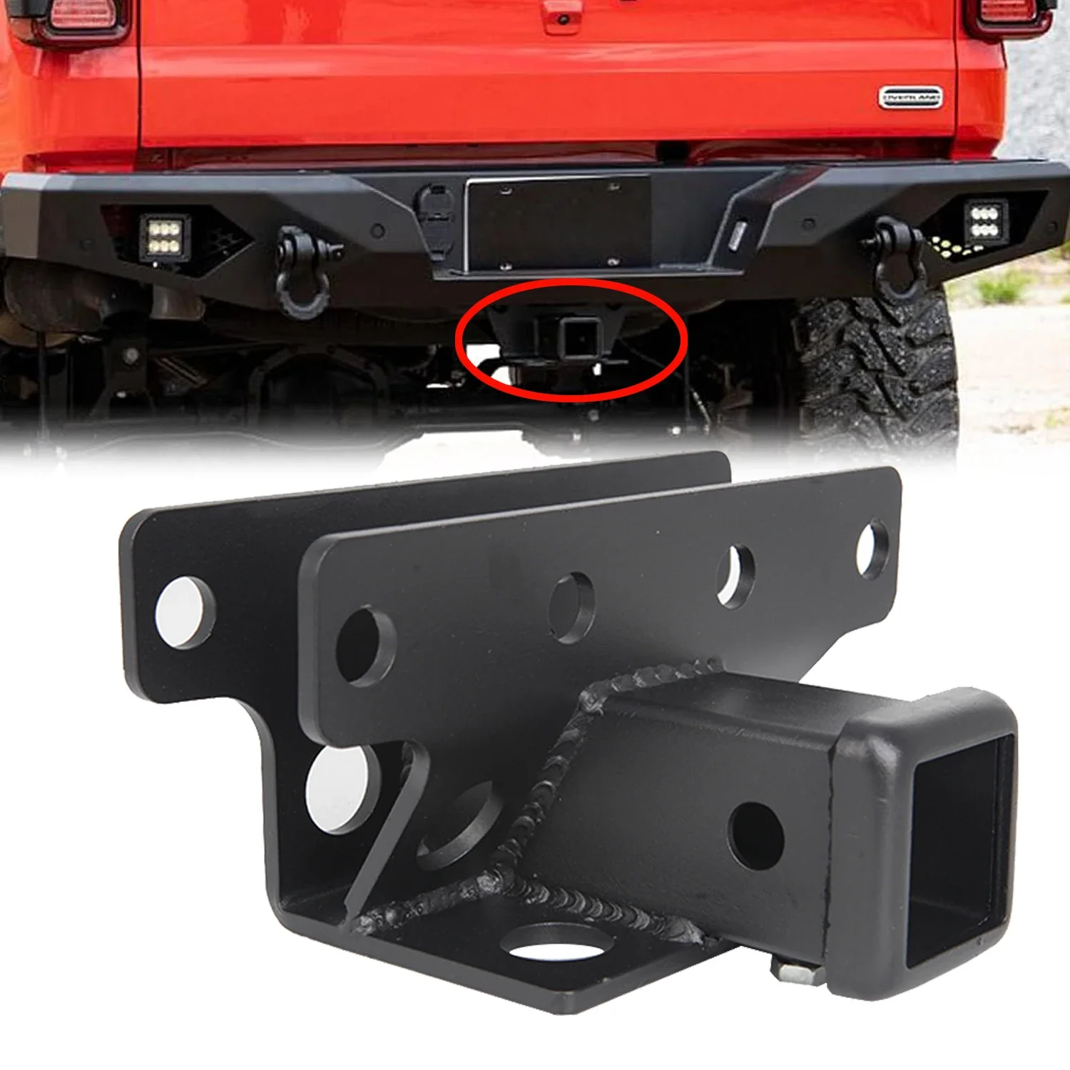 Receptor de enganche trasero para Jeep Gladiator JT