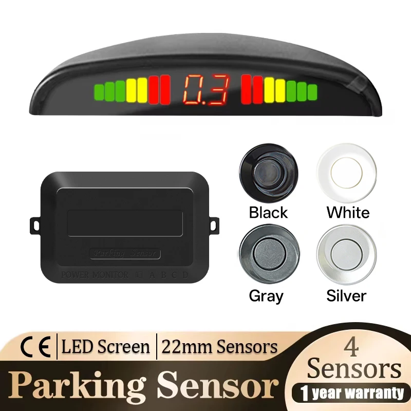 Hippcron Kit de sensores de aparcamiento con pantalla LED