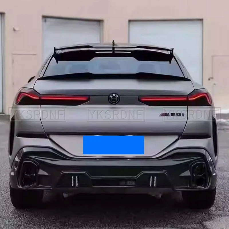 Alerón de techo fibra de carbono negro brillante para BMW X6 G06