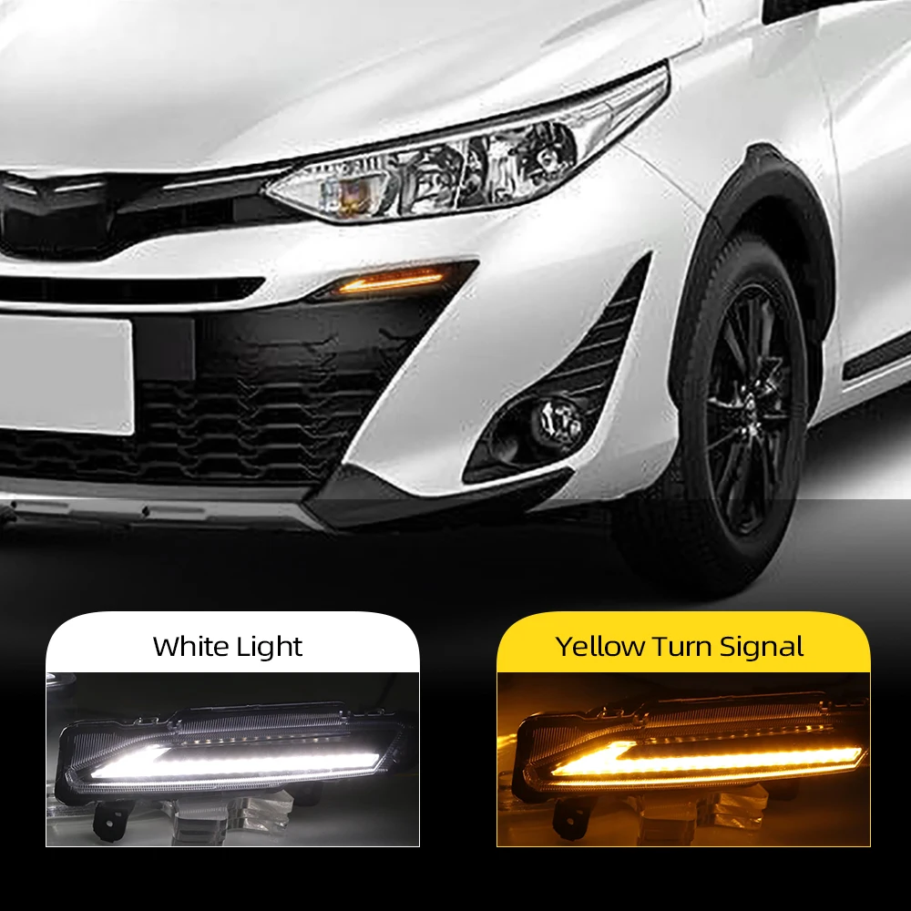 Luz antiniebla LED con giro amarillo para Toyota Yaris 2017-2019