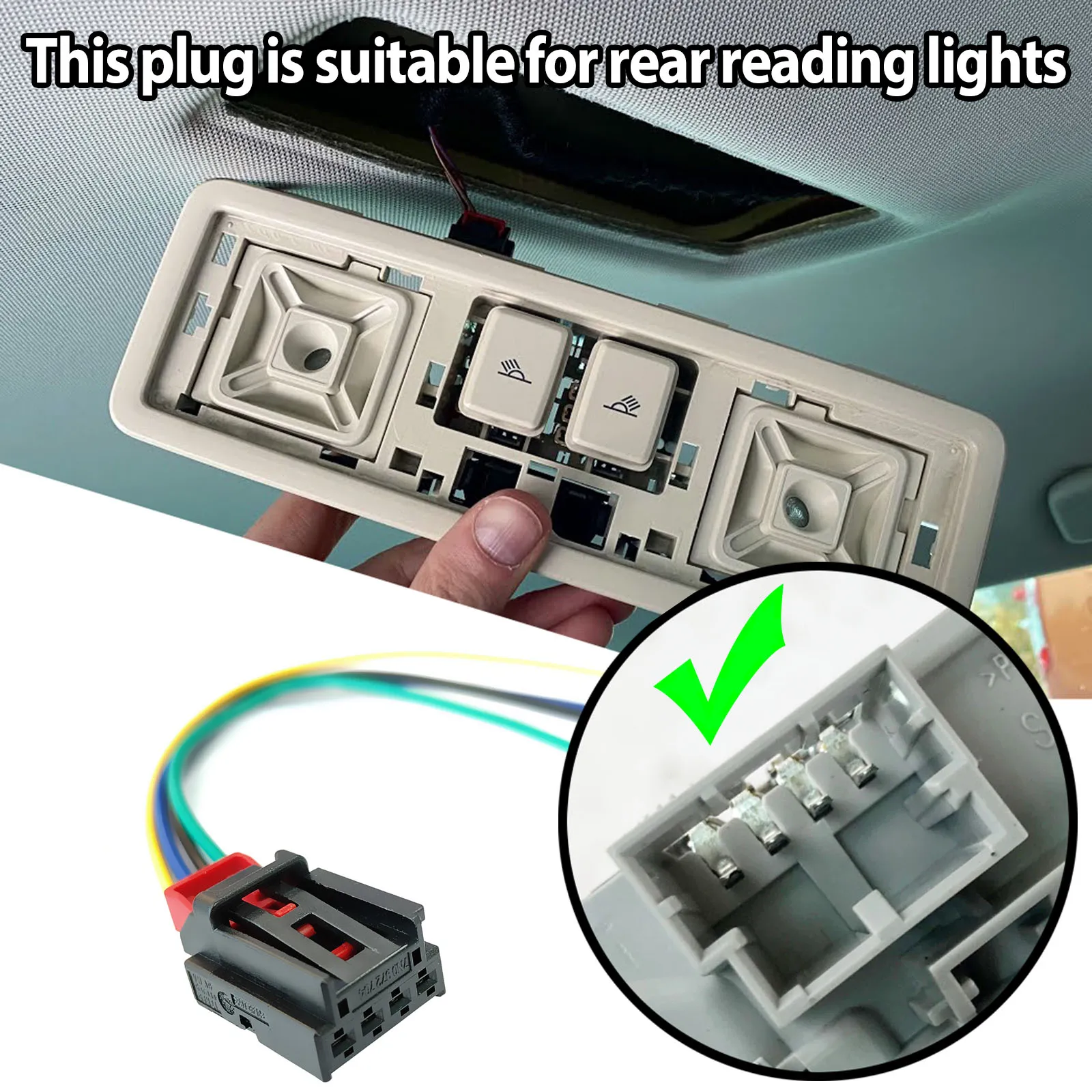 2x para VW Audi Skoda Seat 7N0972704 para GOLF Sportsvan 7 Tiguan 5N Sharan luz trasera lámpara 4PIN conector enchufe arnés telar - imagen 3