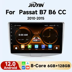 JIUYIN AI Voice 2 din Android Auto Radio para VW Passat B6 B7 CC 2010-2015 Carplay coche Multimedia GPS 2din autoradio