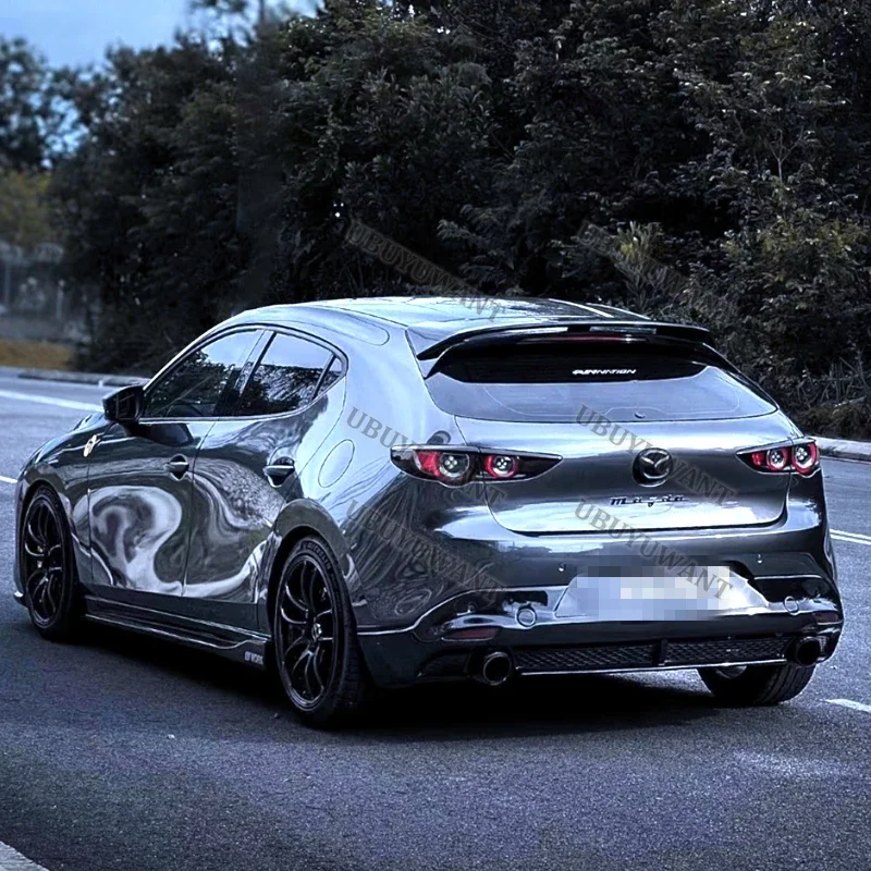 Alerón trasero de carbono negro brillante para Mazda 3 Axela 2020 - imagen 3