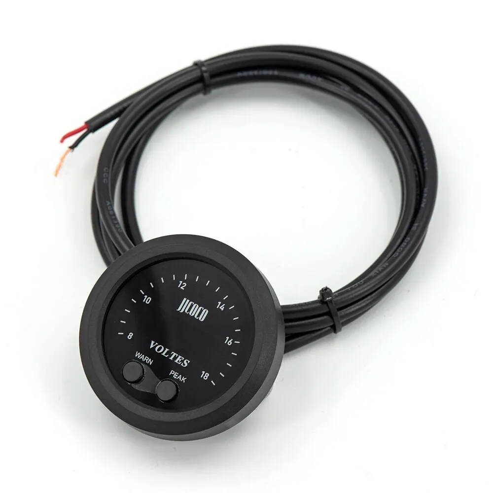 Voltímetro Universal para coche, rango de 8-18V, medidor de voltios de 52mm, voltímetro redondo ultrafino con pantalla LED de luz roja - imagen 2