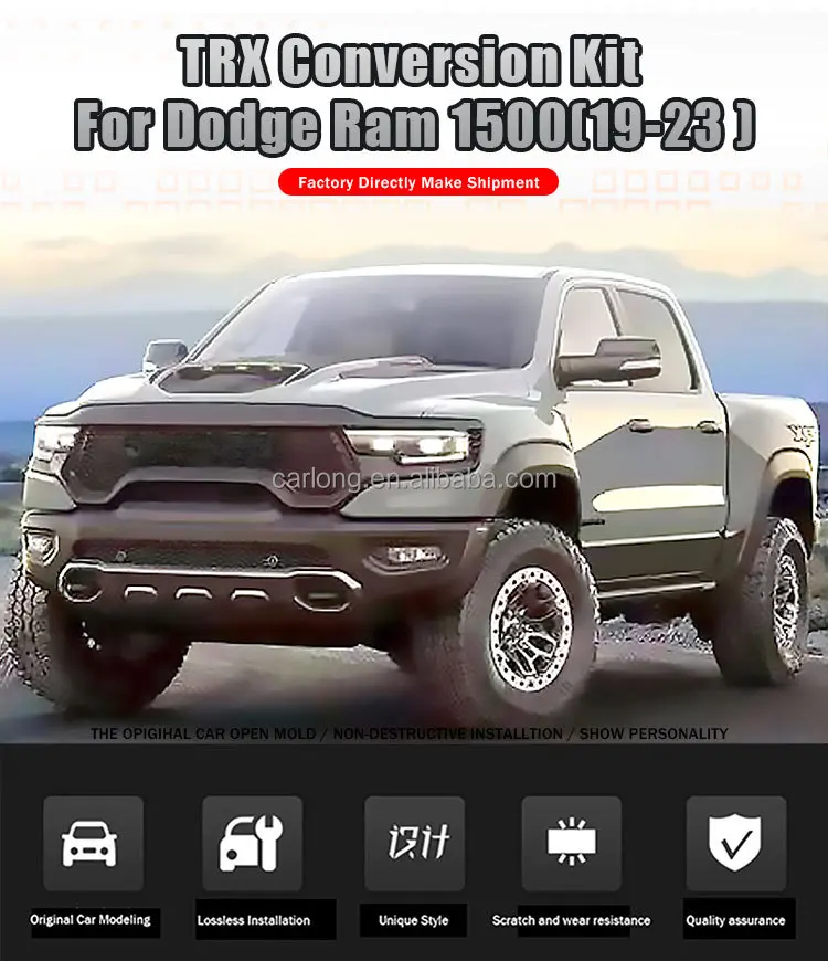 Kit frontal completo para Dodge RAM 1500 TRX estilo Facelift