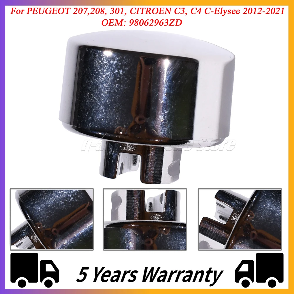98062963ZD Botón de freno de mano plateado para Peugeot 207/208
