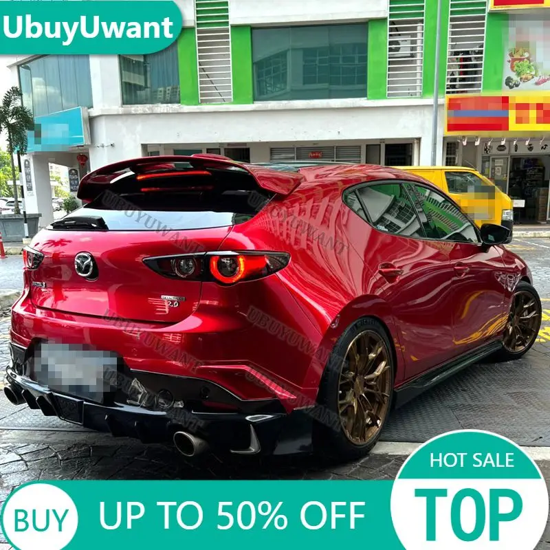 Ala trasera y difusor de fibra de carbono Mazda 3 Hatchback 2020+