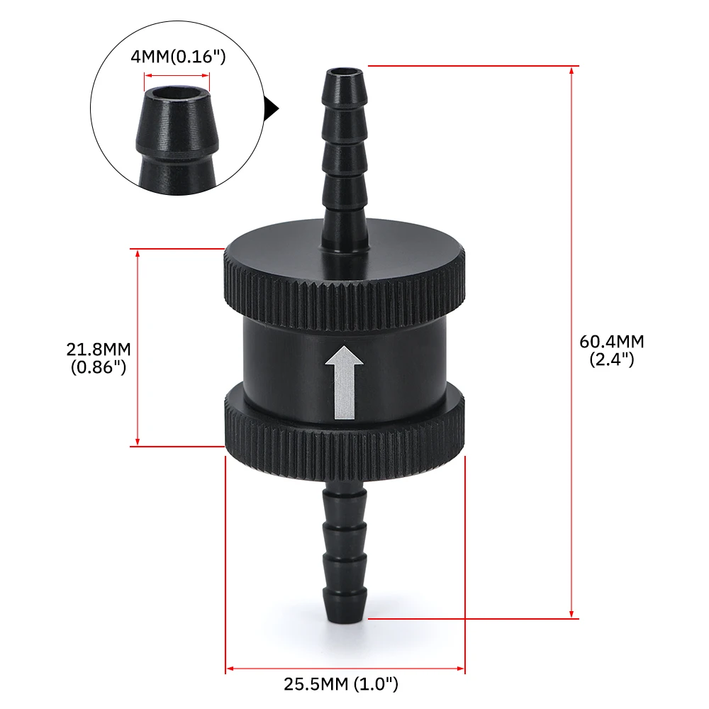 PQY Válvula antirretorno de combustible 4 mm – gasolina y diésel - imagen 4