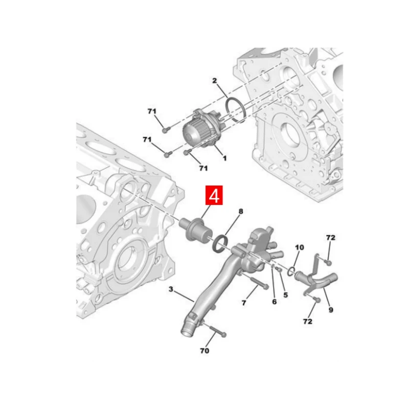 Termostato 133873 para Peugeot 407 607 807 Citroën C5 C6 X7 3.0 V6 - imagen 5