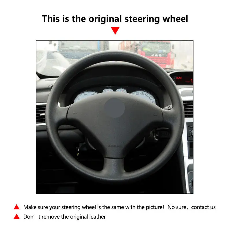 Funda de volante de microfibra para Peugeot 307 CC y 407 SW - imagen 5