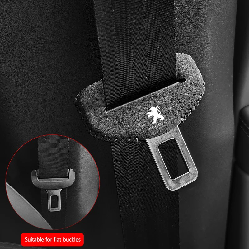 Protector de hebilla de cinturón de cuero para Peugeot 208/2008/308 - imagen 4