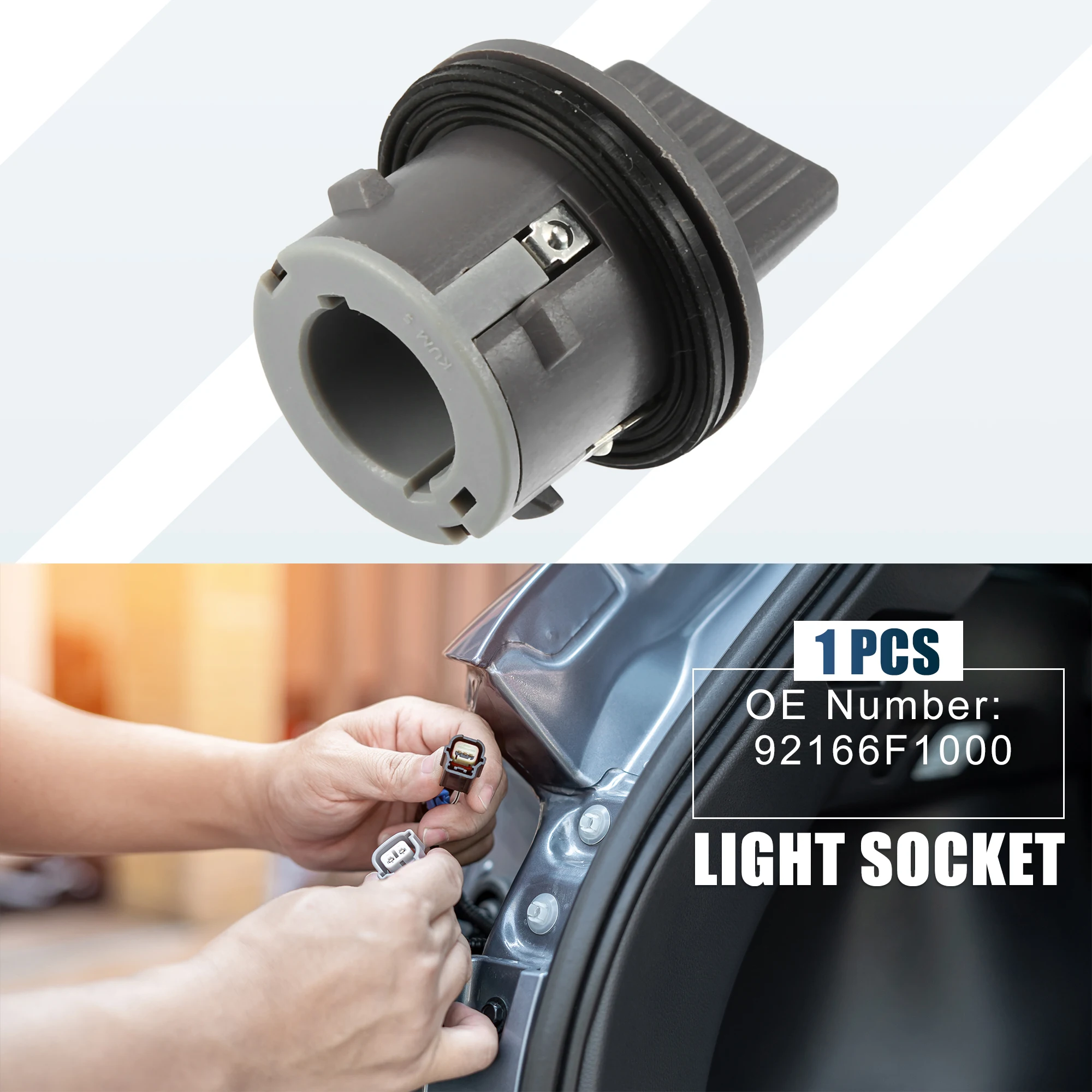 X Autohaux-portalámparas para bombilla de intermitente de coche, soporte 92166F1000 para Hyundai Veloster N 2019-2022, Kia Sorento 2021-2022