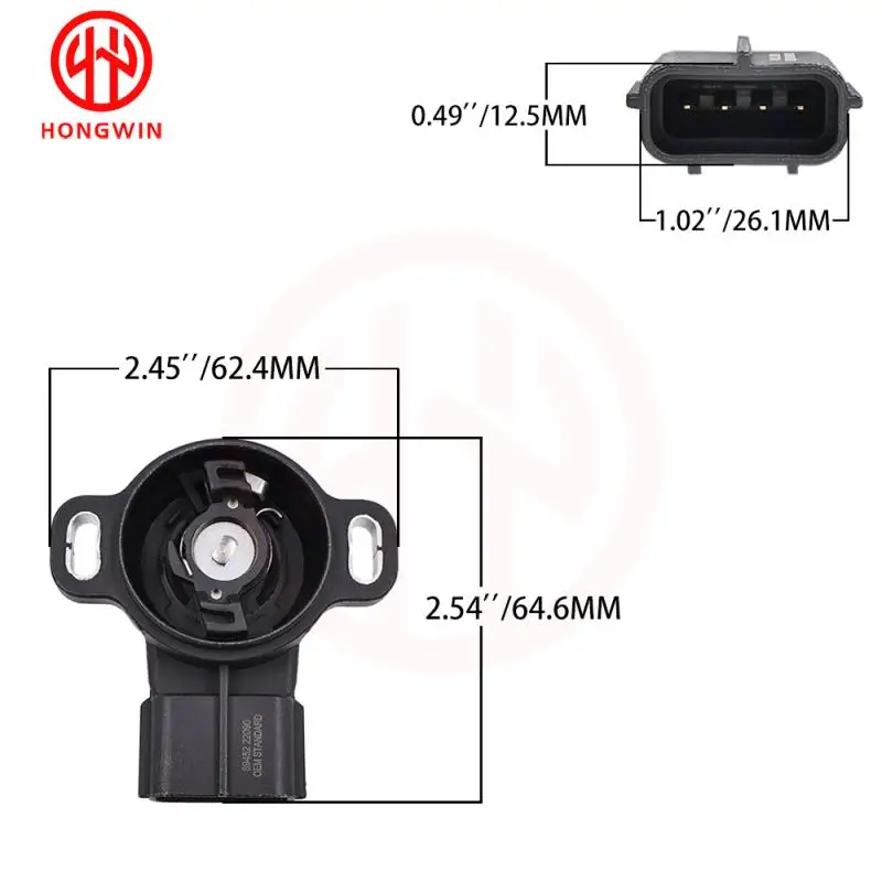 Vista del sensor automotriz para el acelerador