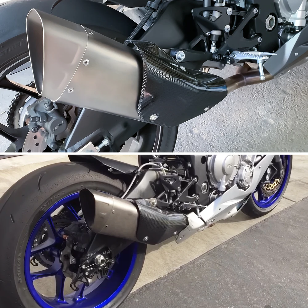 Protector fibra carbono escape – Yamaha R1 MT-10 R3 R25 FZ-6N - imagen 2
