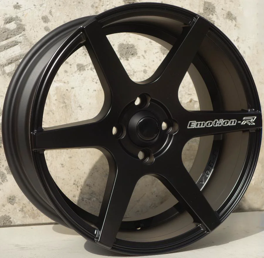 Llantas de aleación en negro mate para coche, acabado premium