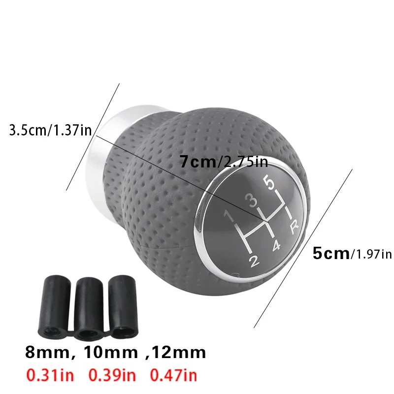 Cabezal de cambio cuero PU universal 5/6 velocidades para coche - imagen 3