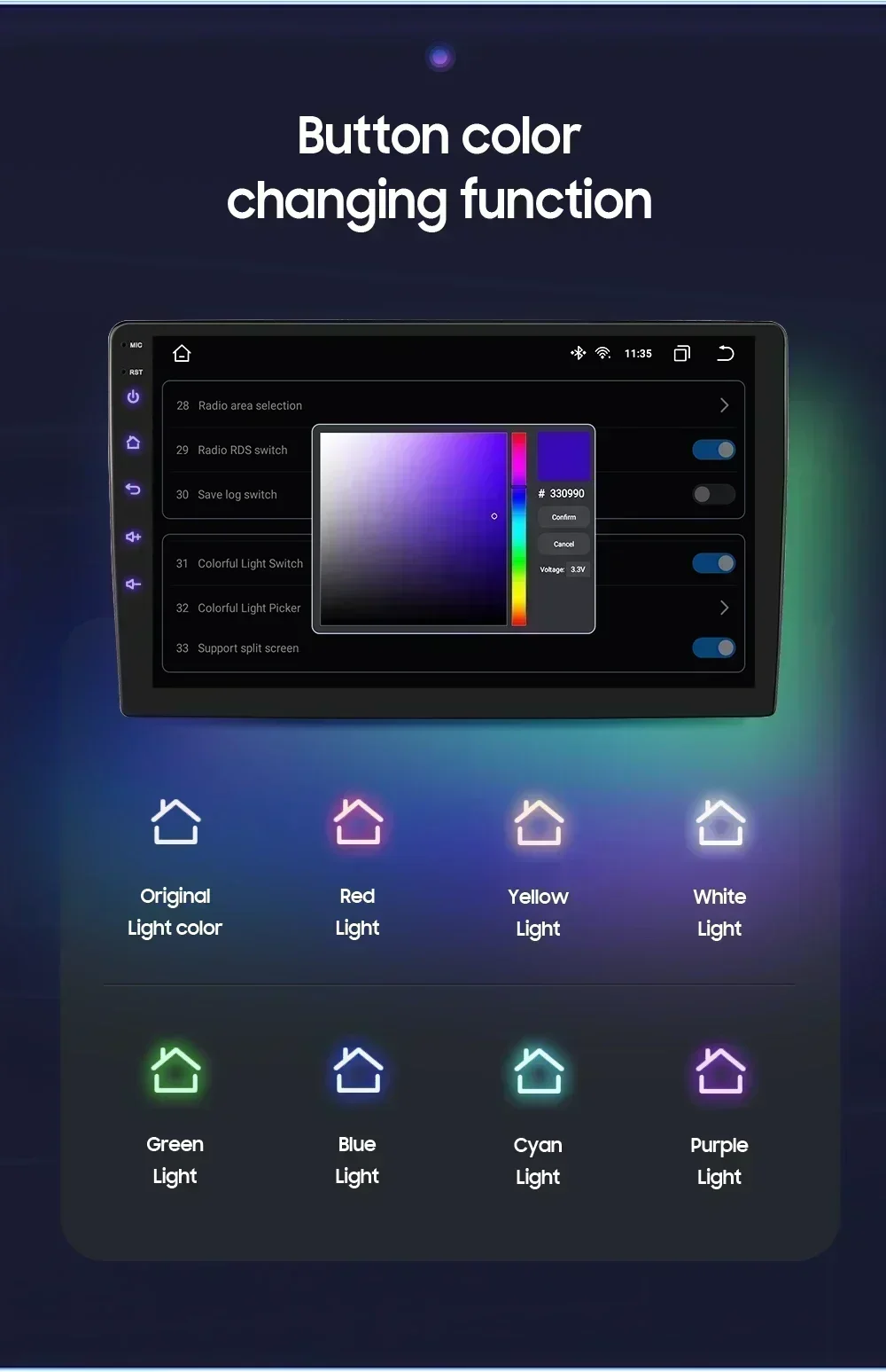 Autoradio Android 13 Hizpo para Porsche Cayenne (2002-2010) 2DIN 4G CarPlay sin DVD - imagen 5