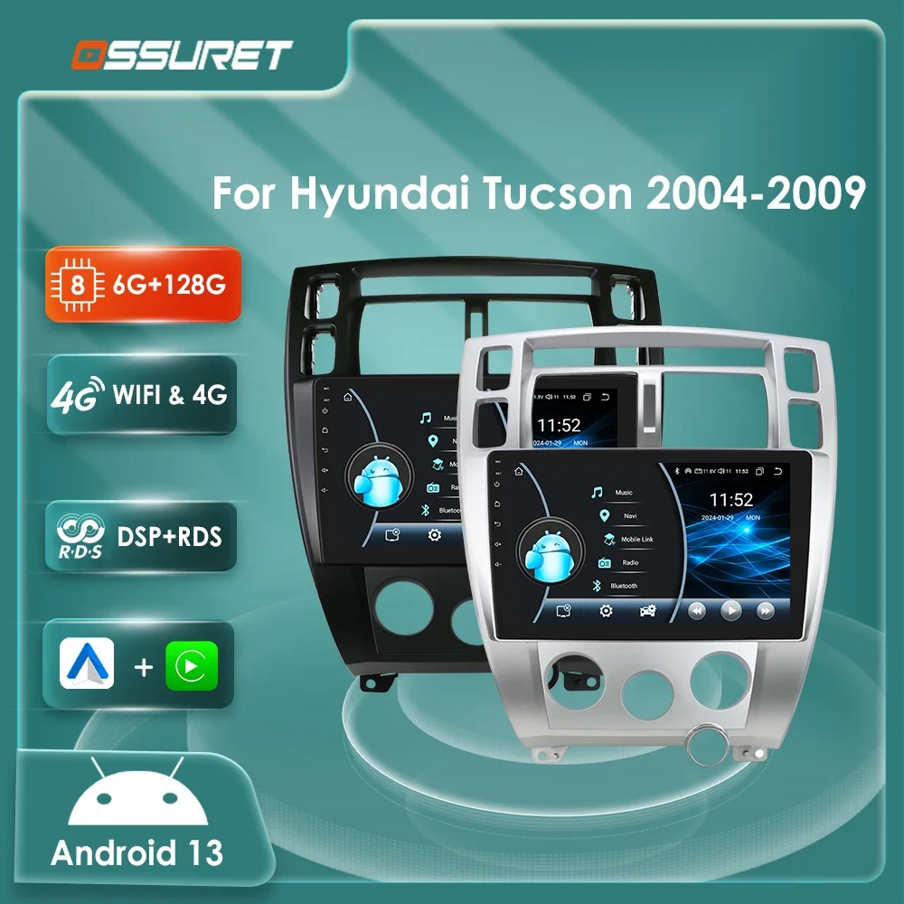 Autoradio 2DIN Android 13 con CarPlay y GPS – Hyundai Tucson