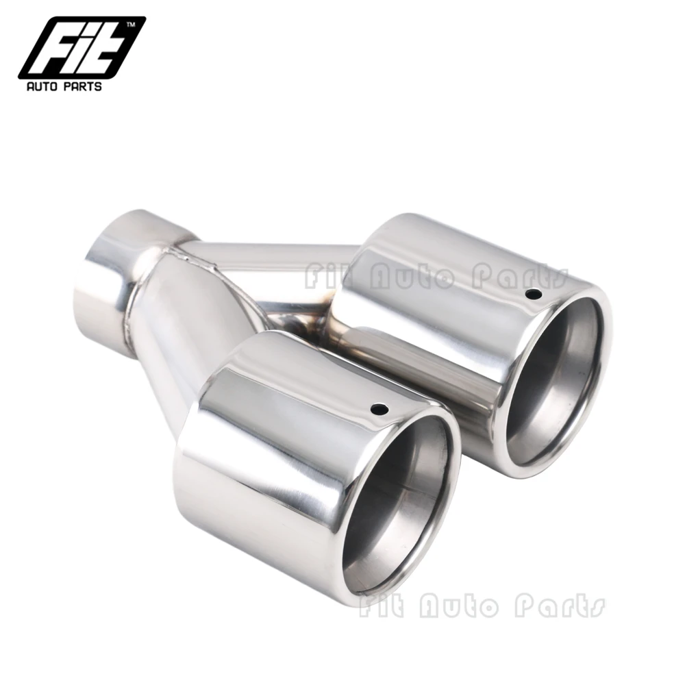 Terminal de escape doble acero inoxidable 2,5” – salida 3,5” tuning - imagen 4