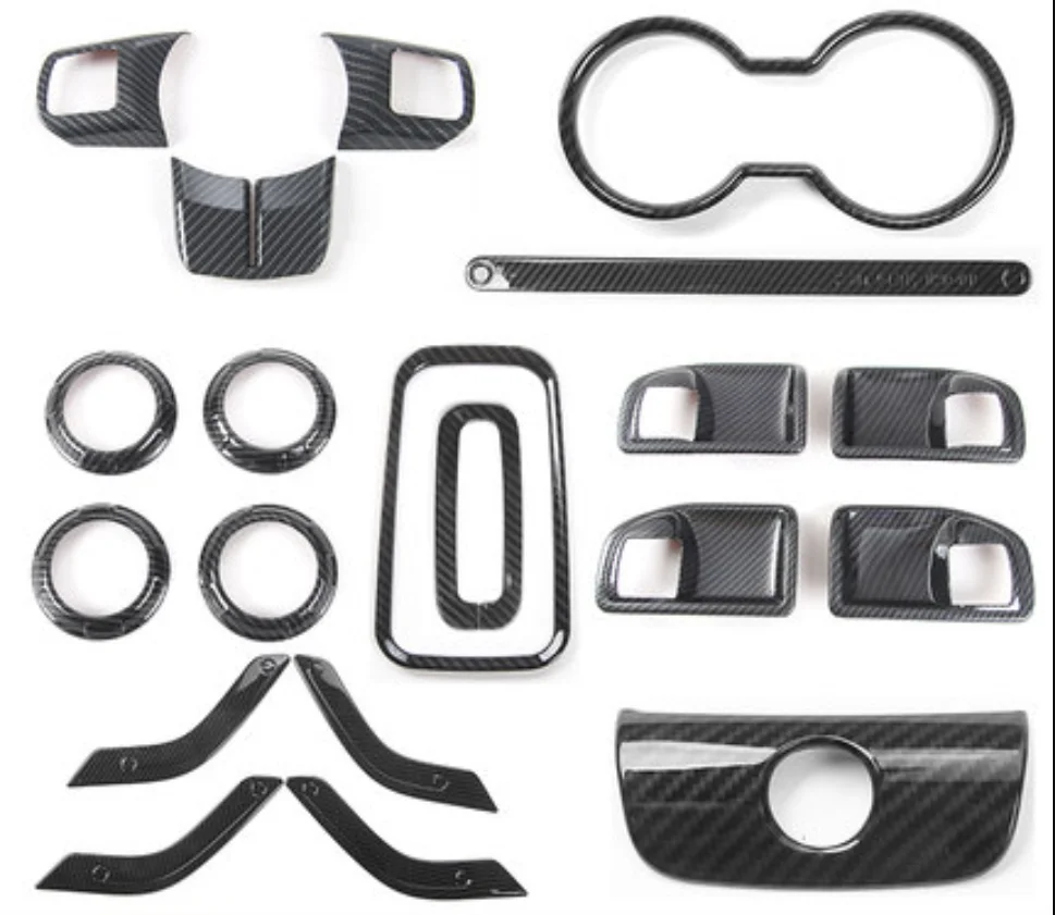 Pegatina fibra de carbono interior Jeep Wrangler JK 2011-2017 - imagen 2